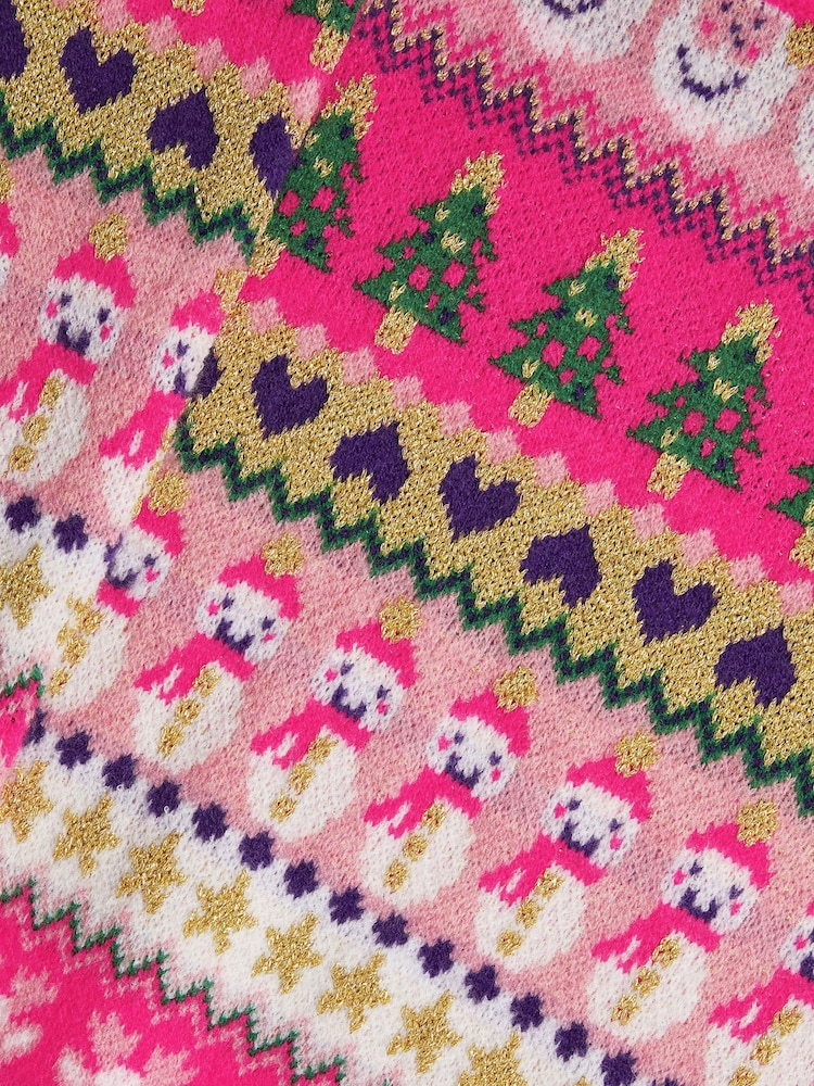 Girls Fair Isle Pattern Christmas Jumper - Image 4 of 4