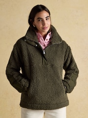 Tilly Khaki Green Quarter Zip Fleece - Image 1 of 8