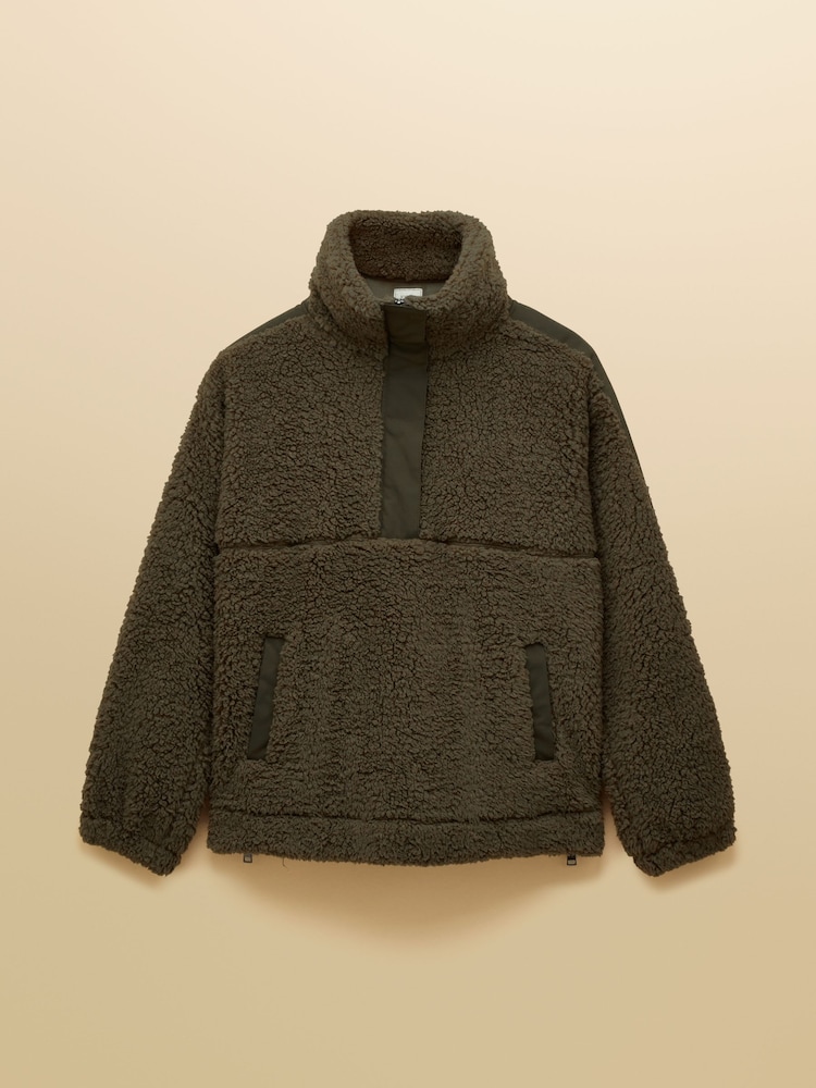 Joules Tilly Khaki Green Quarter Zip Borg Fleece - Image 9 of 9 Joules Tilly Khaki Green Quarter Zip Borg Fleece - Image 9 of 9