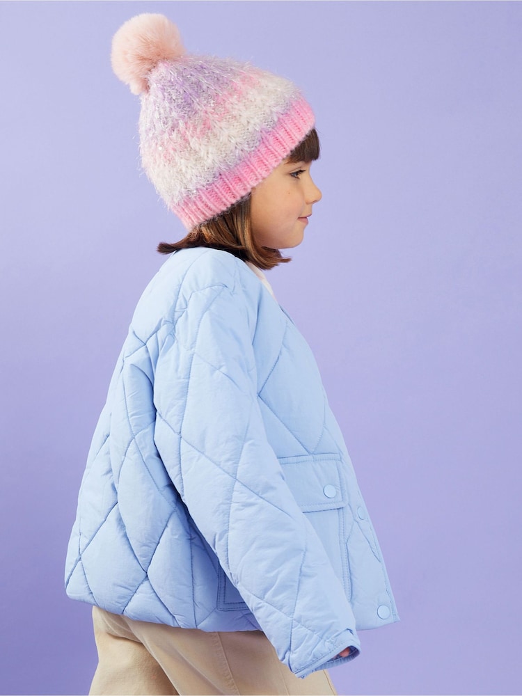 Angels By Accessorize dekleta Fluffy Pom prelivajoča se barva bleščice; z bleščicami čepica klobuki in kape; pokrivala - Slika 3 iz 3