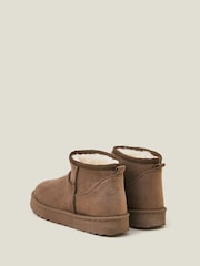 Angels By Accessorize Brown Girls Faux Fur Lined Suedette Ankle Boots - Image 3 of 3