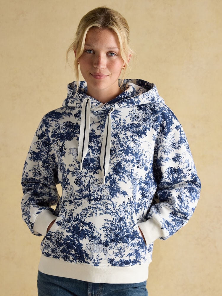Joules Milbourne Blue & Cream Safari Hoodie - Image 1 of 9