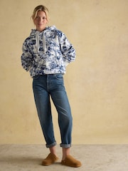 Joules Milbourne Blue & Cream Safari Hoodie - Image 4 of 9