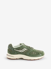 Saucony Khaki/Green Mens Grid Jazz 9 Trainers - Image 1 of 10