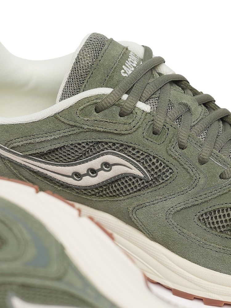 Saucony Khaki/Green Mens Grid Jazz 9 Trainers - Image 10 of 10