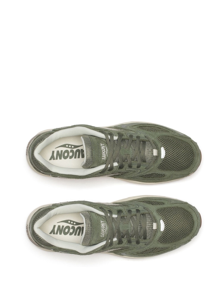 Saucony Khaki/Green Mens Grid Jazz 9 Trainers - Image 5 of 10