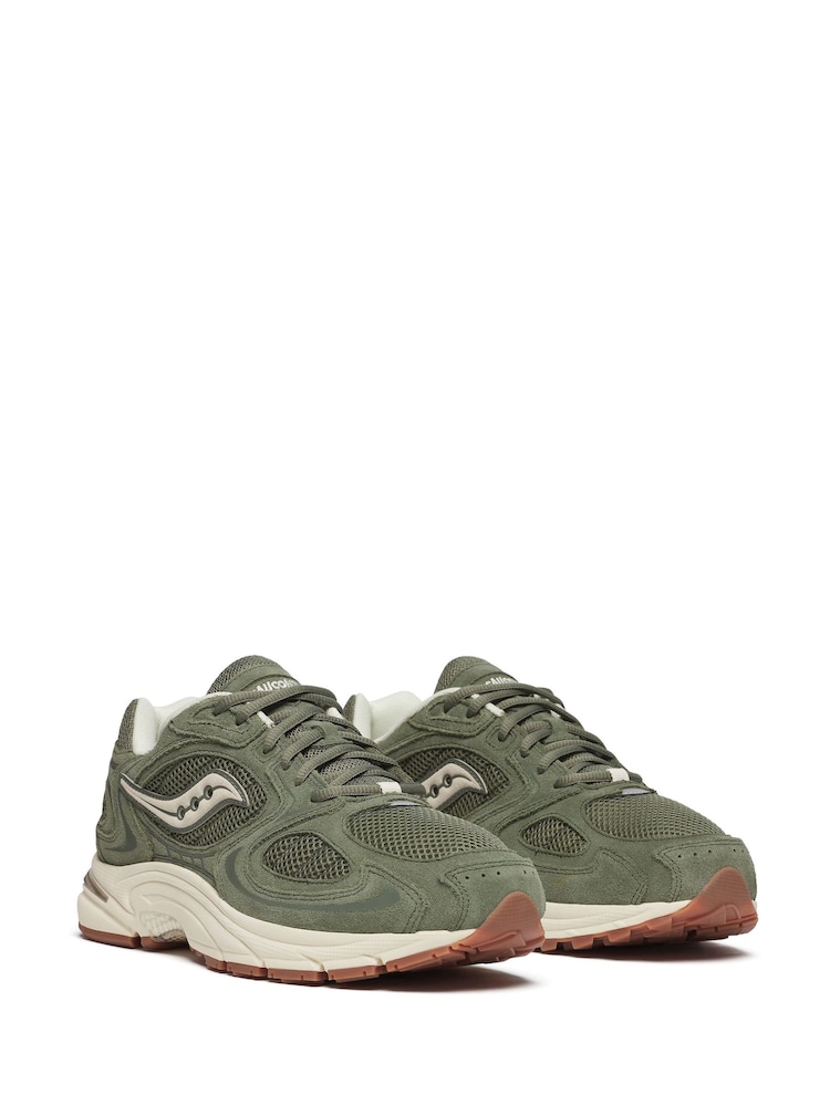 Saucony Khaki/Green Mens Grid Jazz 9 Trainers - Image 7 of 10