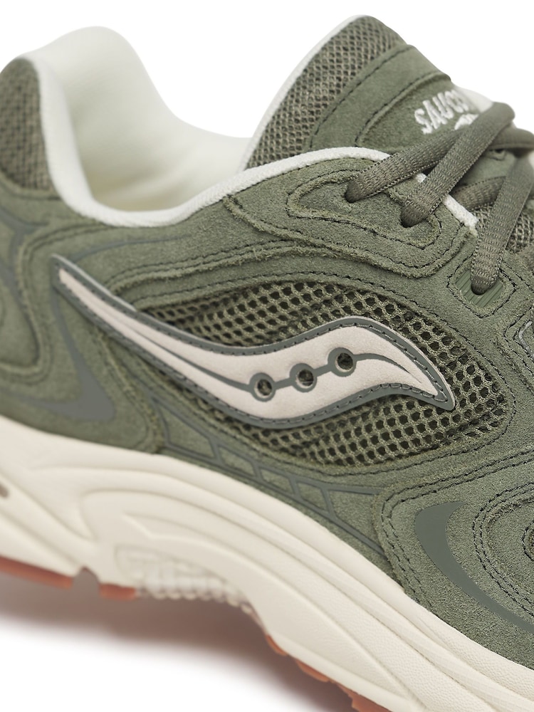 Saucony Khaki/Green Mens Grid Jazz 9 Trainers - Image 9 of 10