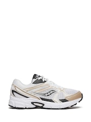 Saucony Womens Ride Millennium White/Gold Trainers - Image 1 of 9