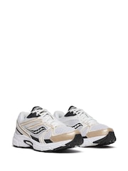 Saucony Womens Ride Millennium White/Gold Trainers - Image 3 of 9