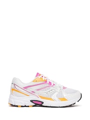 Saucony Womens White/Pink Ride Millennium Trainers - Image 1 of 6