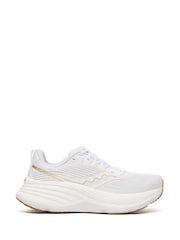 Saucony Womens White/Gold Hurricane 24 Trainers - Image 1 of 6