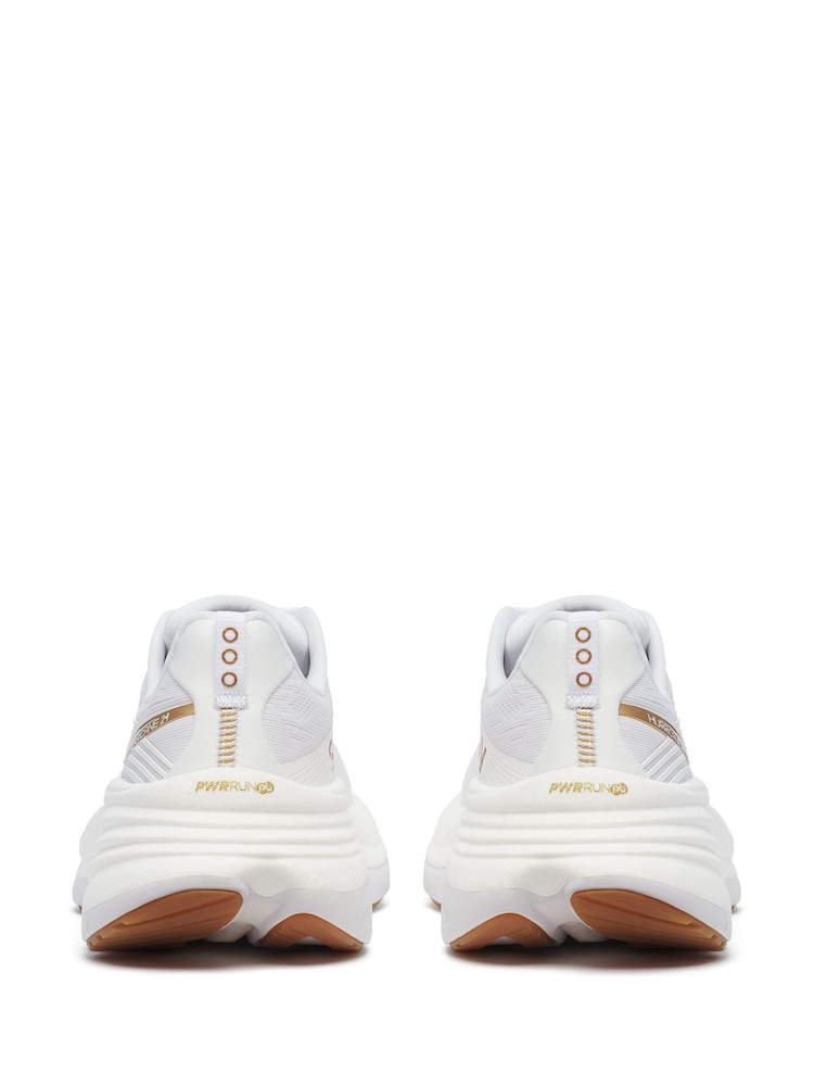 Saucony Womens White/Gold Hurricane 24 Trainers - Image 3 of 6