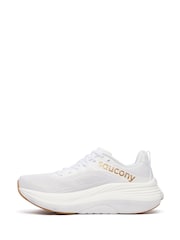Saucony Womens White/Gold Hurricane 24 Trainers - Image 6 of 6