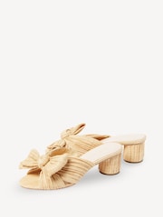 Loeffler Randall Natural Emilia Pleated Knot Mules - Image 3 of 5