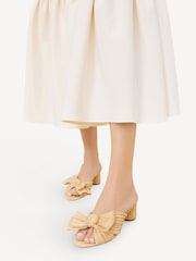 Loeffler Randall Natural Emilia Pleated Knot Mules - Image 5 of 5