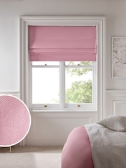 Pink Rose Ready Made Blackout Cotton Roman Blinds - Image 1 of 8