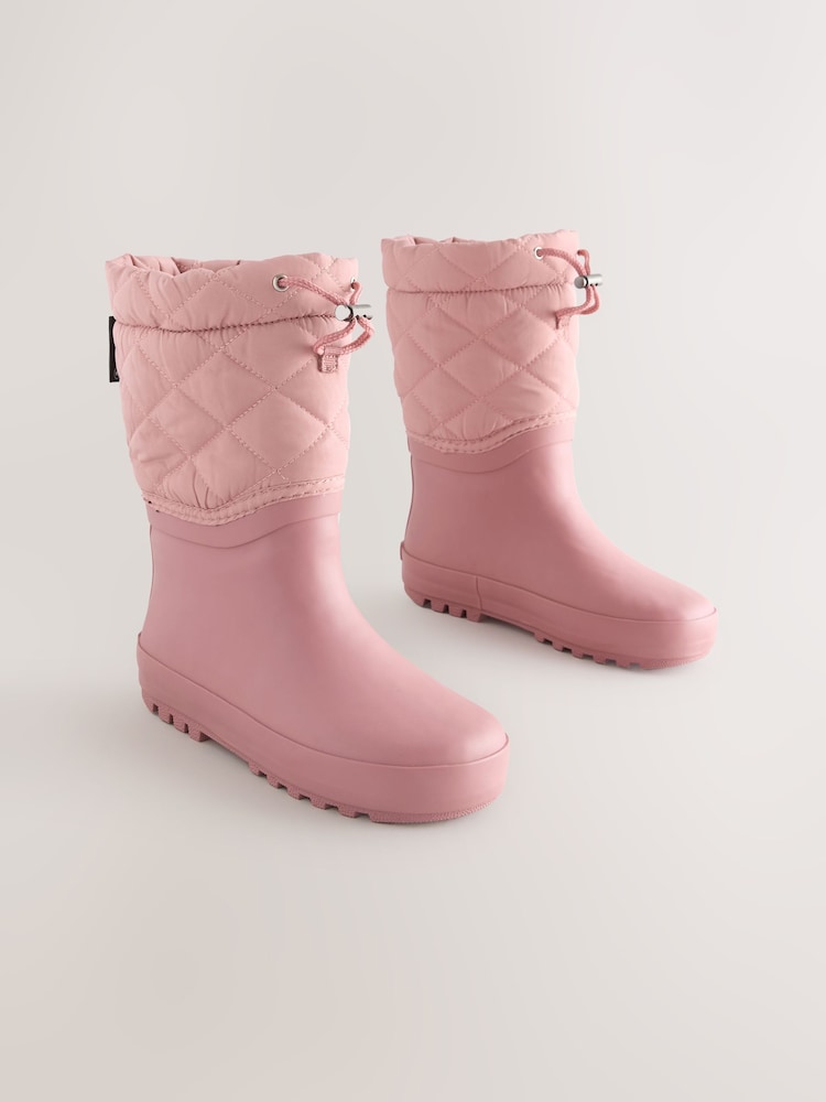 Pink Thinsulate Lined Cuff Wellies - Image 1 of 5 Pink Thinsulate Lined Cuff Wellies - Image 1 of 5
