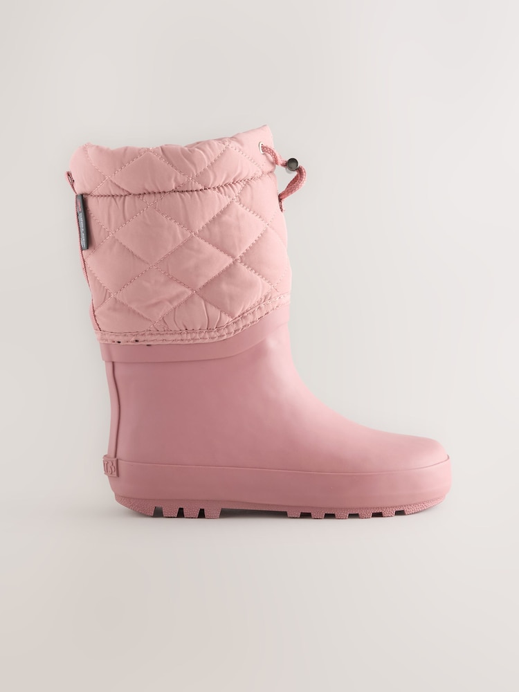 Pink Thinsulate Lined Cuff Wellies - Image 2 of 5 Pink Thinsulate Lined Cuff Wellies - Image 2 of 5