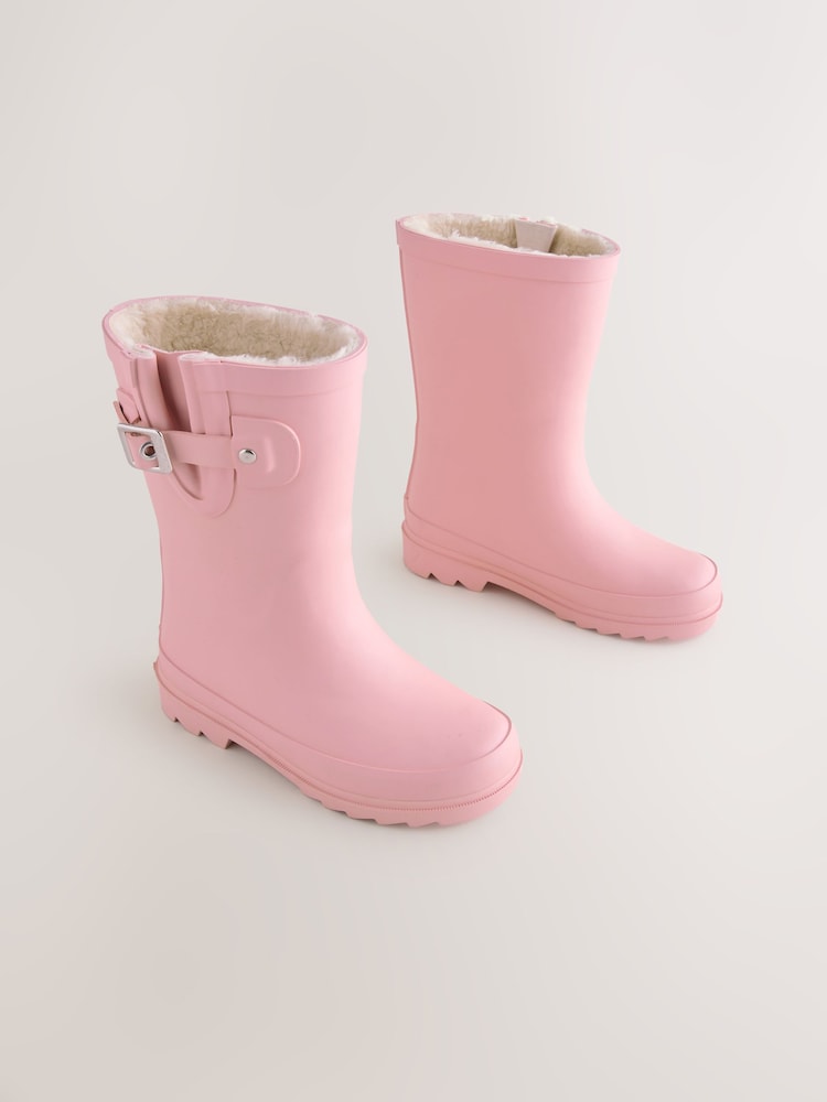 Pink - Warm gefütterte Gummistiefel mit Schnalle - Bild 1 von 5 Pink - Warm gefütterte Gummistiefel mit Schnalle - Bild 1 von 5