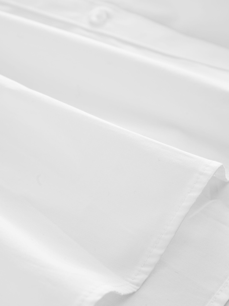 White Corset Waist Shirt Mini 100% Cotton Dress - Image 5 of 6