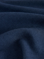 Navy Blue Belted Square Neck Midi Dress - Image 6 of 7