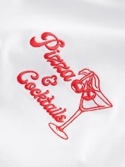 White Lace Skirt Graphic T-Shirt Dress - Image 9 of 10