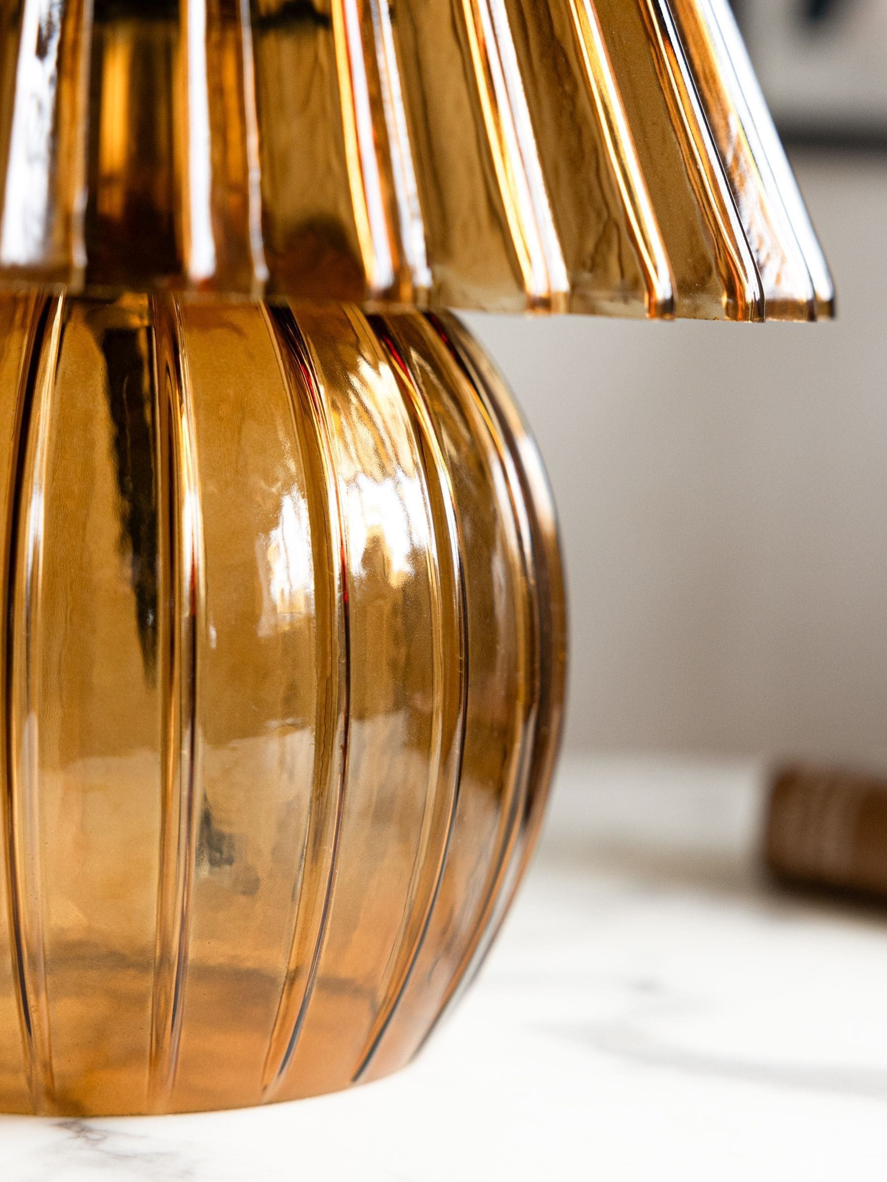 Buy Rockett St George Amber Orange Vintage Style Glass Table Lamp