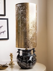 Rockett St George Black/Gold Peacock Table Lamp - Image 3 of 4