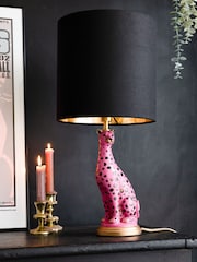 Rockett St George Pink/Black Leopard Table Lamp - Image 2 of 4