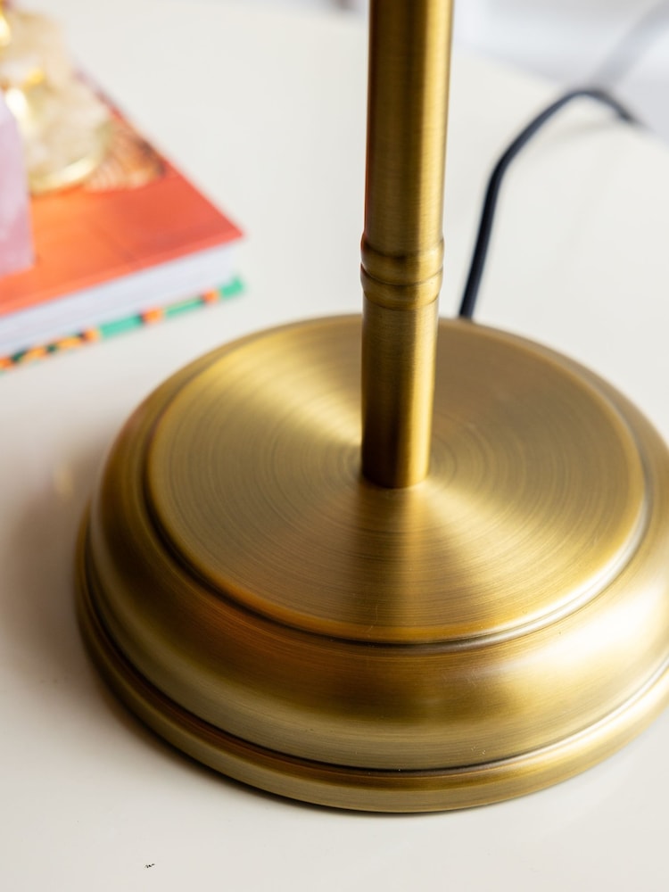 Rockett St George Amber Orange Fringe Glass Table Lamp - Image 3 of 3