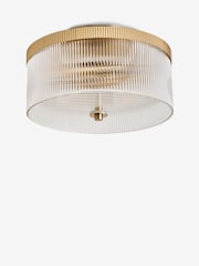 Lipsy Brass Ridge Glass Flush Ceiling Light - Image 5 of 5