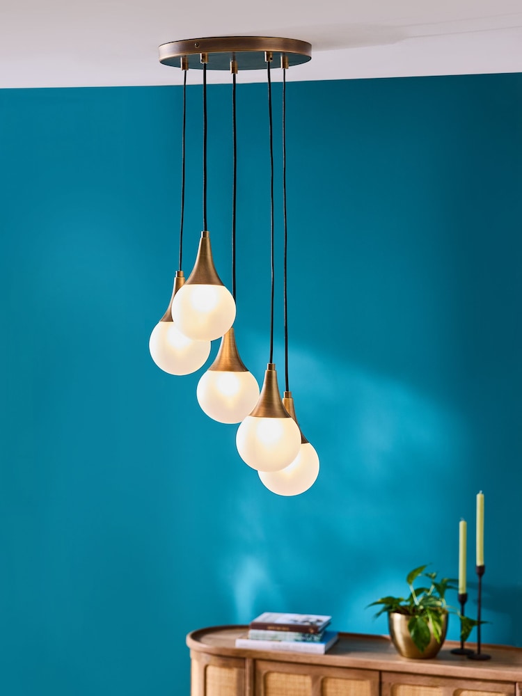 Clarke and Clarke Brass Toulouse Orb Cluster Light - Image 1 of 5