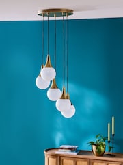 Clarke and Clarke Brass Toulouse Orb Cluster Light - Image 2 of 5