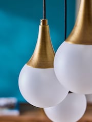 Clarke and Clarke Brass Toulouse Orb Cluster Light - Image 4 of 5
