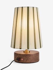 Clarke and Clarke Green/Ecru Isla Rechargeable Wireless Touch Lamp - Image 2 of 5