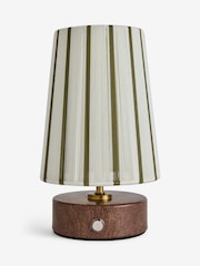 Clarke and Clarke Green/Ecru Isla Rechargeable Wireless Touch Lamp - Image 3 of 5