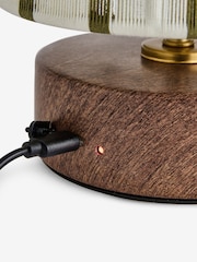 Clarke and Clarke Green/Ecru Isla Rechargeable Wireless Touch Lamp - Image 5 of 5