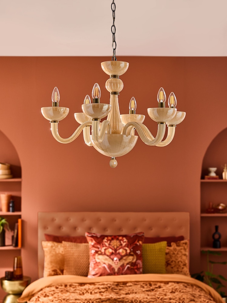 Laurence Llewelyn-Bowen Cream Glamdelier Chandelier - Image 1 of 2
