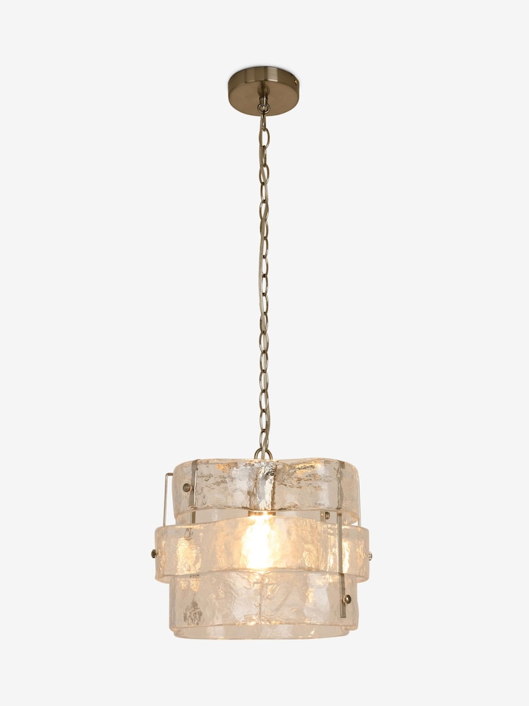 Sosandar Silver Glass Ring Pendant Light - Image 1 of 6