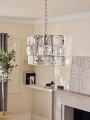 Sosandar Silver Glass Ring Pendant Light - Image 4 of 6