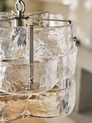 Sosandar Silver Glass Ring Pendant Light - Image 5 of 6