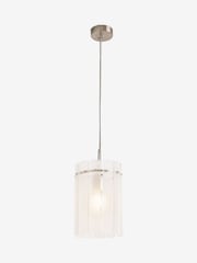 Lipsy Silver Crackle Glass Pendant Light - Image 2 of 3