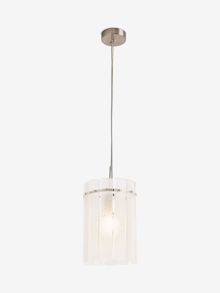 Lipsy Silver Crackle Glass Pendant Light - Image 2 of 3