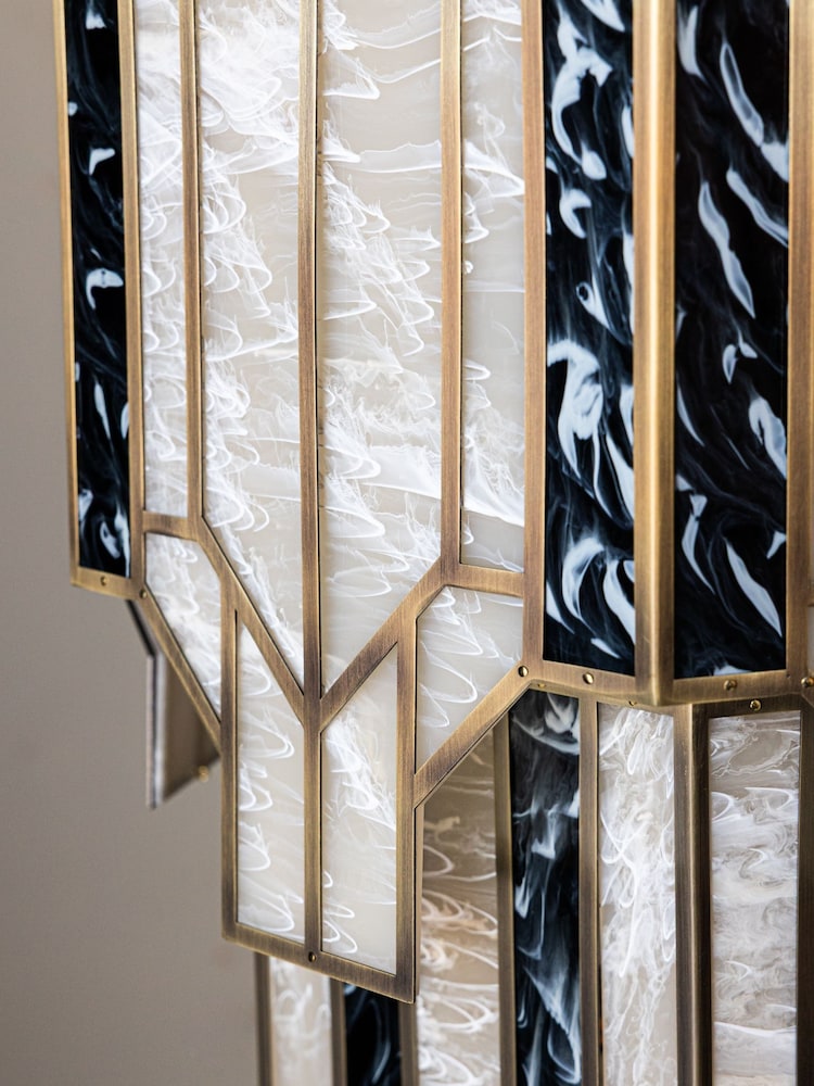 Rockett St George Black/Gold Art Deco Chandelier - Image 3 of 3