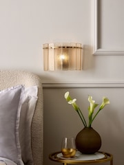Lipsy Champagne Gold Crackle Glass Wall Light - Image 2 of 3