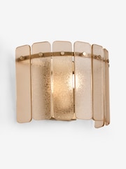 Lipsy Champagne Gold Crackle Glass Wall Light - Image 4 of 4
