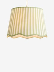 Lucy Tiffney Green/Ecru Easy Fit Scallop Stripe Shade - Image 4 of 4