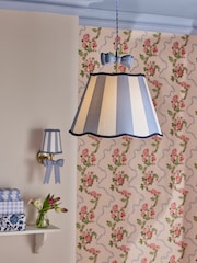 Cath Kidston Blue/White Stripe Canopy Bow Pendant Light - Image 1 of 5