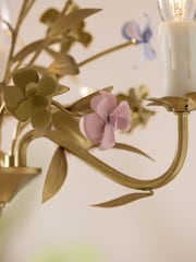 Laurence Llewelyn-Bowen Brass Veranda Floral Chandelier - Image 3 of 4